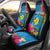 Personalised Palau Independence Day Car Seat Cover 1st October 30th Anniversary Polynesian Jungle Flower