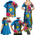 Personalised Palau Independence Day Family Matching Summer Maxi Dress and Hawaiian Shirt 1st October 30th Anniversary Polynesian Jungle Flower