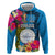 Personalised Palau Independence Day Hoodie 1st October 30th Anniversary Polynesian Jungle Flower