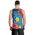 Personalised Palau Independence Day Men Tank Top 1st October 30th Anniversary Polynesian Jungle Flower