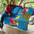 Personalised Palau Independence Day Quilt 1st October 30th Anniversary Polynesian Jungle Flower