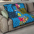 Personalised Palau Independence Day Quilt 1st October 30th Anniversary Polynesian Jungle Flower