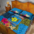 Personalised Palau Independence Day Quilt Bed Set 1st October 30th Anniversary Polynesian Jungle Flower