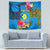 Personalised Palau Independence Day Tapestry 1st October 30th Anniversary Polynesian Jungle Flower