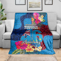 Tuvalu Independence Day Blanket 1st October 46th Anniversary Polynesian Jungle Flower LT03 - Polynesian Pride