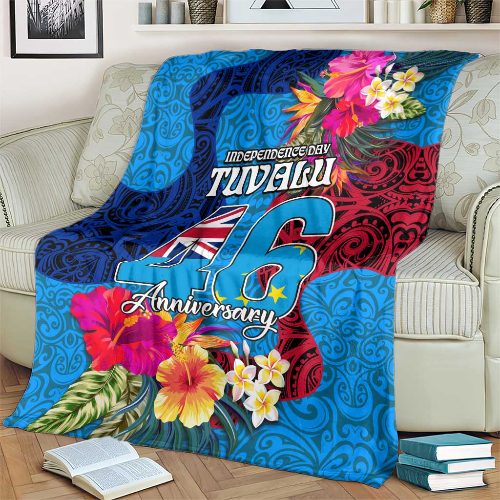 Tuvalu Independence Day Blanket 1st October 46th Anniversary Polynesian Jungle Flower LT03 - Polynesian Pride