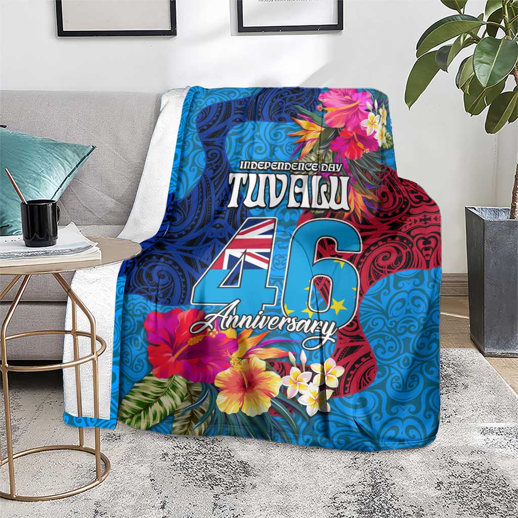 Tuvalu Independence Day Blanket 1st October 46th Anniversary Polynesian Jungle Flower LT03 - Polynesian Pride