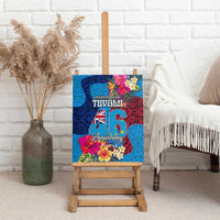 Tuvalu Independence Day Canvas Wall Art 1st October 46th Anniversary Polynesian Jungle Flower LT03 - Polynesian Pride