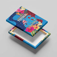 Tuvalu Independence Day Canvas Wall Art 1st October 46th Anniversary Polynesian Jungle Flower LT03 - Polynesian Pride