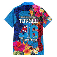Tuvalu Independence Day Hawaiian Shirt 1st October 46th Anniversary Polynesian Jungle Flower LT03 - Polynesian Pride