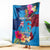 Personalised Tuvalu Independence Day Blanket 1st October 46th Anniversary Polynesian Jungle Flower