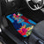 Personalised Tuvalu Independence Day Car Mats 1st October 46th Anniversary Polynesian Jungle Flower