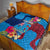 Personalised Tuvalu Independence Day Quilt 1st October 46th Anniversary Polynesian Jungle Flower