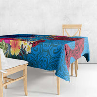 Personalised Tuvalu Independence Day Tablecloth 1st October 46th Anniversary Polynesian Jungle Flower LT03 - Polynesian Pride