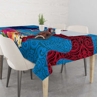 Personalised Tuvalu Independence Day Tablecloth 1st October 46th Anniversary Polynesian Jungle Flower LT03 - Polynesian Pride