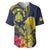 Niue Independence Day Baseball Jersey Hiapo Pattern Hibiscus Plumeria and Uga