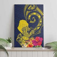 Niue Independence Day Canvas Wall Art Hiapo Pattern Hibiscus Plumeria and Uga LT03 - Polynesian Pride