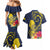 Niue Independence Day Couples Matching Mermaid Dress and Hawaiian Shirt Hiapo Pattern Hibiscus Plumeria and Uga