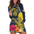 Niue Independence Day Hoodie Dress Hiapo Pattern Hibiscus Plumeria and Uga