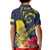 Niue Independence Day Kid Polo Shirt Hiapo Pattern Hibiscus Plumeria and Uga