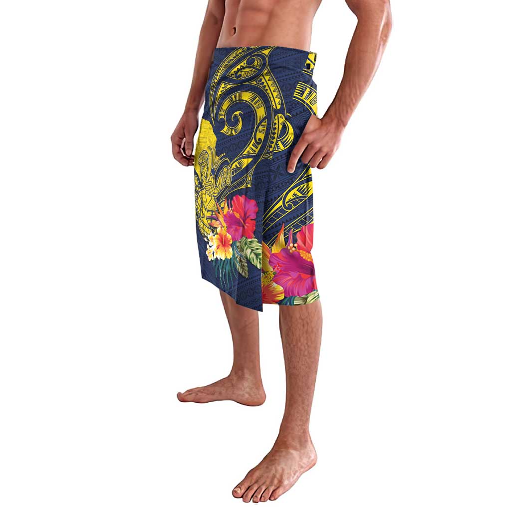 Niue Independence Day Lavalava Hiapo Pattern Hibiscus Plumeria and Uga LT03 - Polynesian Pride