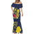 Niue Independence Day Mermaid Dress Hiapo Pattern Hibiscus Plumeria and Uga