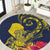 Niue Independence Day Round Carpet Hiapo Pattern Hibiscus Plumeria and Uga