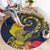 Niue Independence Day Round Carpet Hiapo Pattern Hibiscus Plumeria and Uga