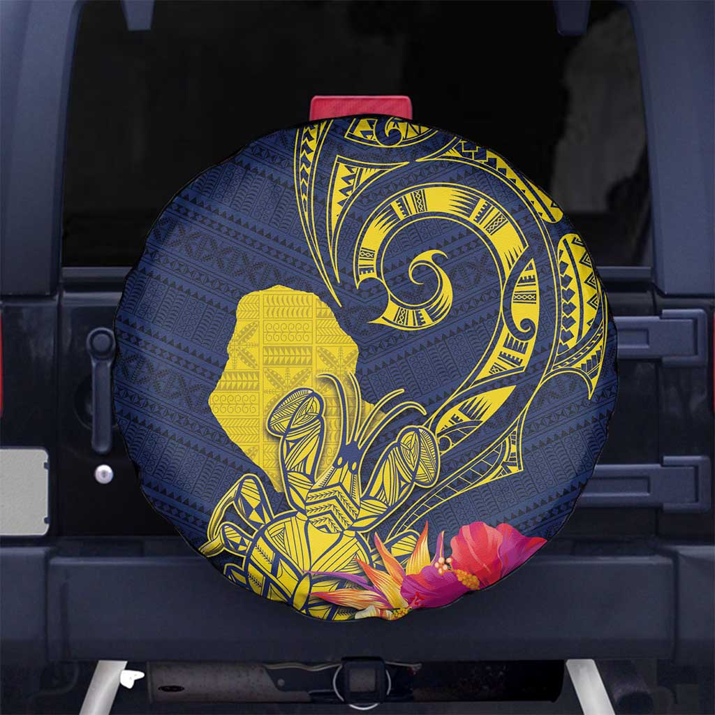 Niue Independence Day Spare Tire Cover Hiapo Pattern Hibiscus Plumeria and Uga LT03 - Polynesian Pride