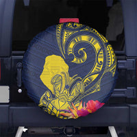 Niue Independence Day Spare Tire Cover Hiapo Pattern Hibiscus Plumeria and Uga LT03 - Polynesian Pride