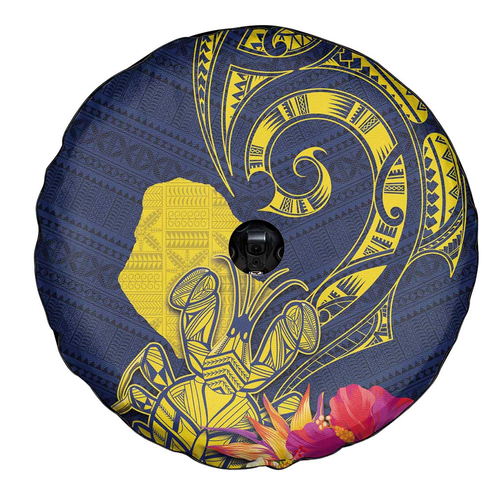 Niue Independence Day Spare Tire Cover Hiapo Pattern Hibiscus Plumeria and Uga LT03 - Polynesian Pride