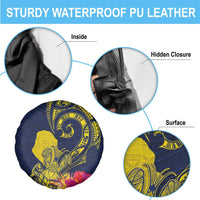 Niue Independence Day Spare Tire Cover Hiapo Pattern Hibiscus Plumeria and Uga LT03 - Polynesian Pride