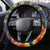 Niue Independence Day Steering Wheel Cover Hiapo Pattern Hibiscus Plumeria and Uga