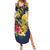 Niue Independence Day Summer Maxi Dress Hiapo Pattern Hibiscus Plumeria and Uga