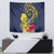 Niue Independence Day Tapestry Hiapo Pattern Hibiscus Plumeria and Uga