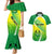 Enga Mioks Rugby Couples Matching Mermaid Dress and Hawaiian Shirt Papua New Guinea Polynesian Tattoo LT03 Green - Polynesian Pride