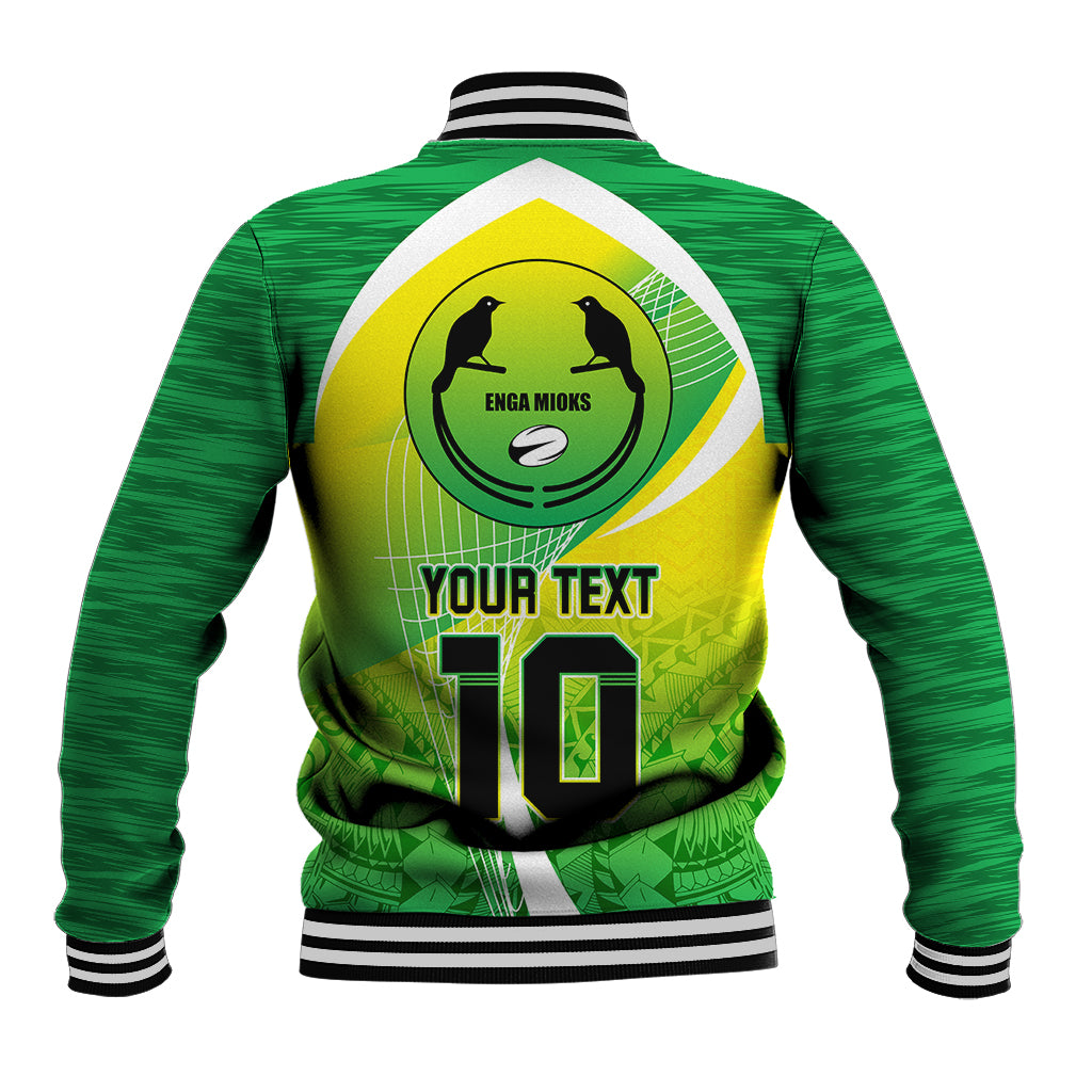 Custom Enga Mioks Rugby Baseball Jacket Papua New Guinea Polynesian Tattoo LT03 - Polynesian Pride