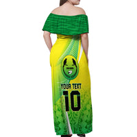 Custom Enga Mioks Rugby Off Shoulder Maxi Dress Papua New Guinea Polynesian Tattoo LT03 - Polynesian Pride