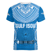 Gulf Isou Rugby Women V Neck T Shirt Papua New Guinea Polynesian Tattoo LT03 - Polynesian Pride