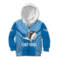 Custom Gulf Isou Rugby Kid Hoodie Papua New Guinea Polynesian Tattoo LT03 - Polynesian Pride