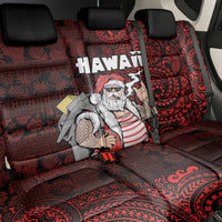 Hawaii Aloha Santa Claus Funny Polynesian Tattoo Back Car Seat Cover Red Color