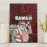 Hawaii Aloha Santa Claus Funny Polynesian Tattoo Canvas Wall Art Red Color LT03 Without Frame Red - Polynesian Pride