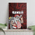 Hawaii Aloha Santa Claus Funny Polynesian Tattoo Canvas Wall Art Red Color