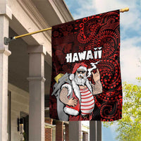 Hawaii Aloha Santa Claus Funny Polynesian Tattoo Garden Flag Red Color LT03 House Flag Red - Polynesian Pride