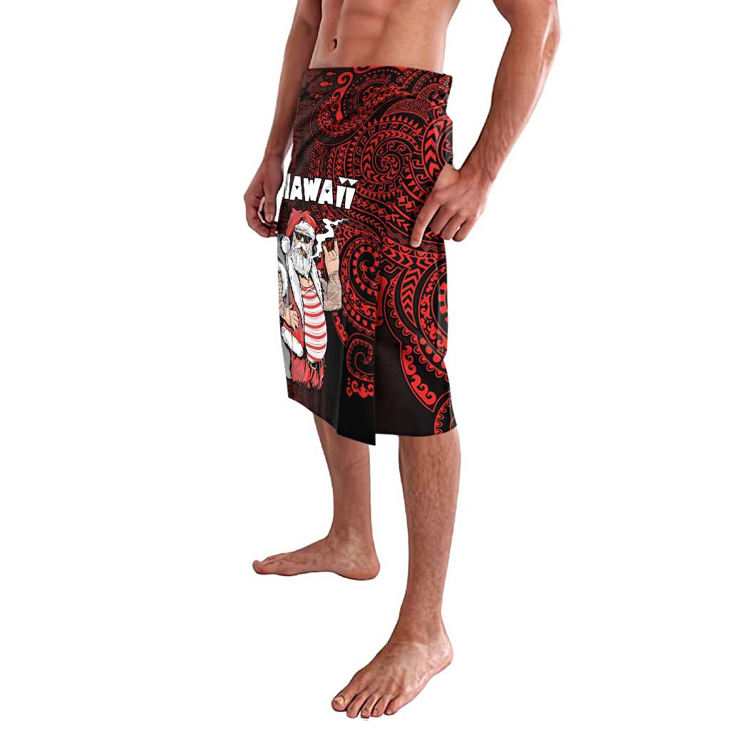 Hawaii Aloha Santa Claus Funny Polynesian Tattoo Lavalava Red Color LT03 - Polynesian Pride