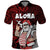 Hawaii Aloha Santa Claus Funny Polynesian Tattoo Polo Shirt Red Color