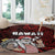 Hawaii Aloha Santa Claus Funny Polynesian Tattoo Round Carpet Red Color