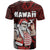 Hawaii Aloha Santa Claus Funny Polynesian Tattoo T Shirt Red Color