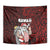 Hawaii Aloha Santa Claus Funny Polynesian Tattoo Tapestry Red Color