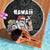 Hawaii Aloha Santa Claus Funny Polynesian Tattoo Beach Blanket Black Color